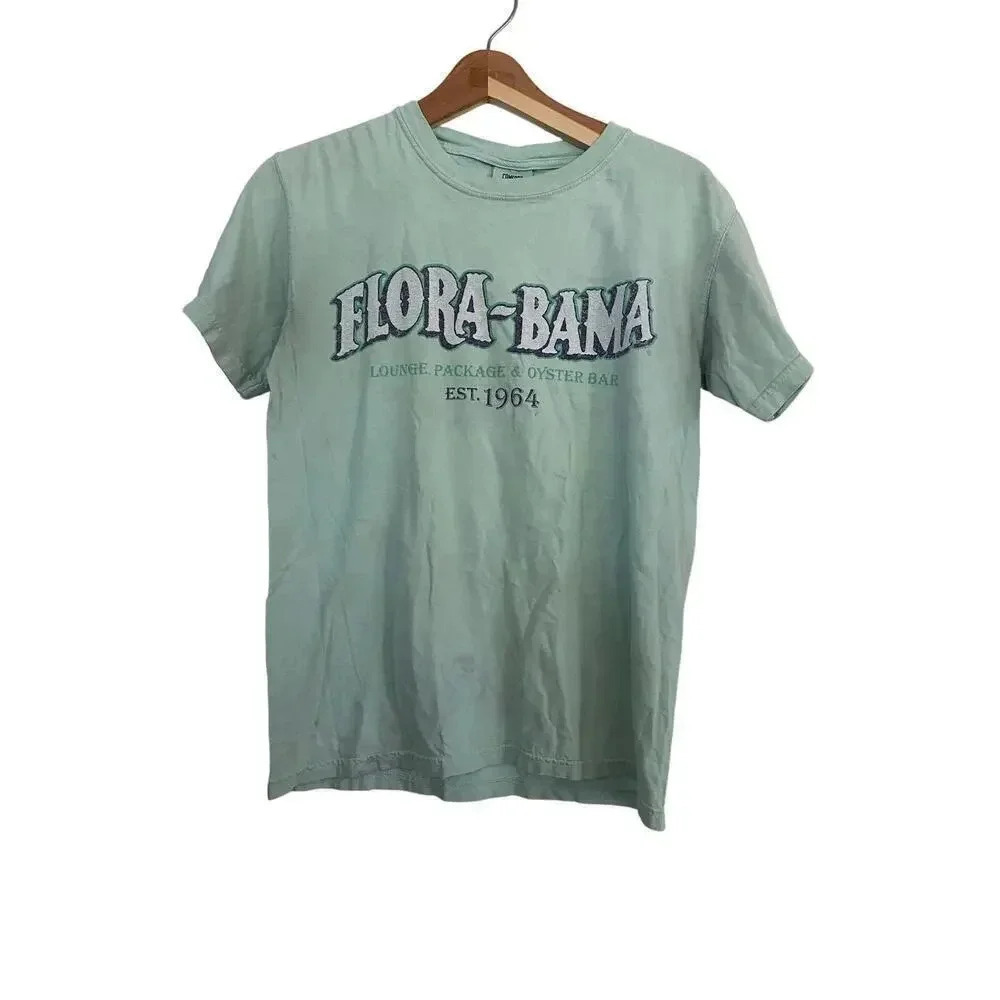Comfort Colors Ring Spun Flora-Bama Men's Blue Short Sleeve Crew neck Tee Size S